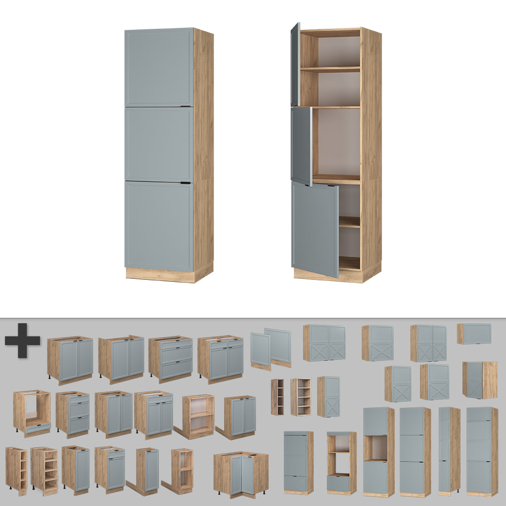 Vicco Mobile per forno da incasso Blu-grigio chiaro 60 cm