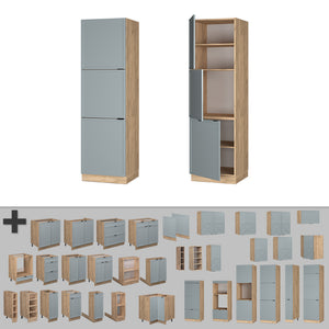 Vicco Mobile per forno da incasso Blu-grigio chiaro 60 cm