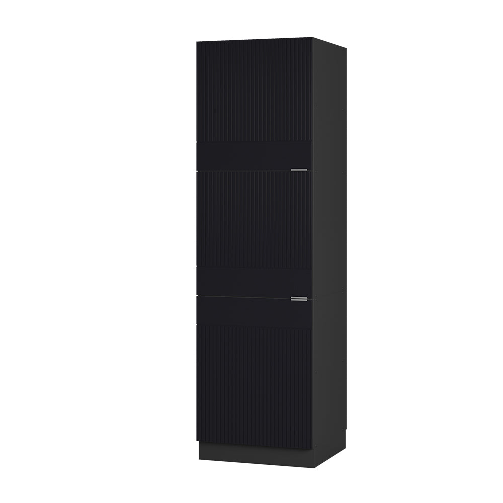 Vicco Mobile per forno da incasso Nero a righe 60 cm