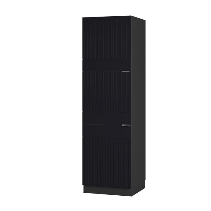 Vicco Mobile per forno da incasso Nero a righe 60 cm