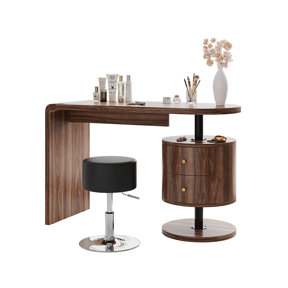 Vicco Tavolino da toilette Rovere rustico 120 cm con sgabello