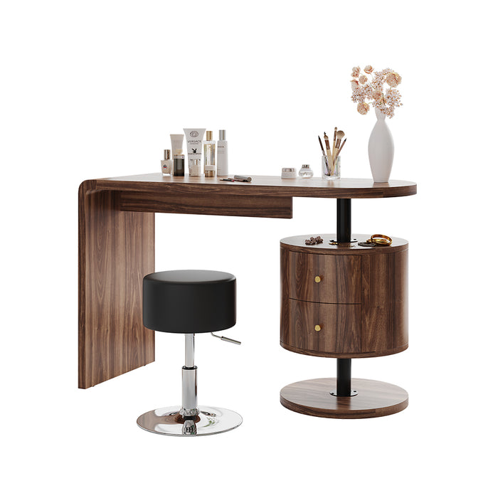 Vicco Tavolino da toilette Rovere rustico 120 cm con sgabello