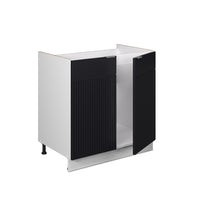 Vicco Mobile lavello cucina Nero a righe 80 cm , PL Rovere