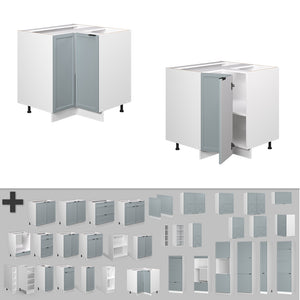 Vicco Mobile ad angolo cucina Blu-grigio chiaro 80.5 cm , PL Antracite