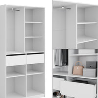 Vicco Armadio Bianco 100 x 200 cm con 2 cassetti