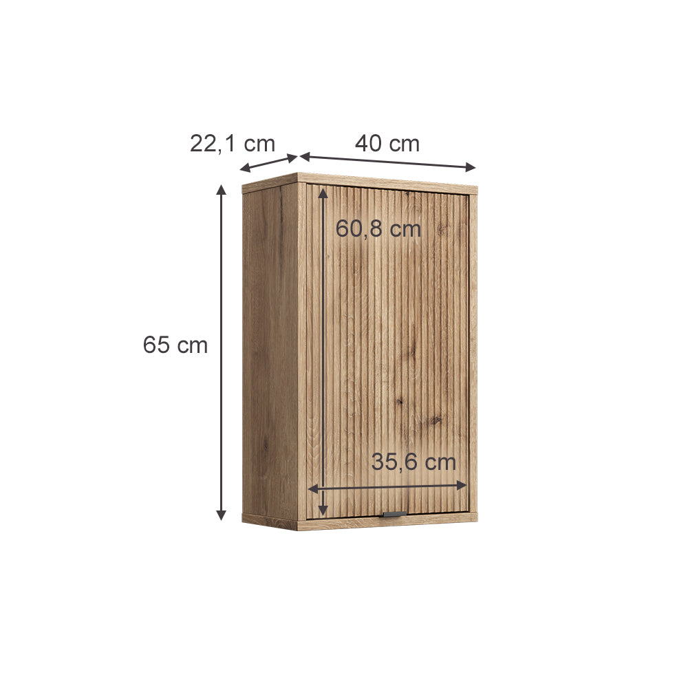 Vicco Mobile da bagno Quercia vichinga 40 x 65 cm con una porta