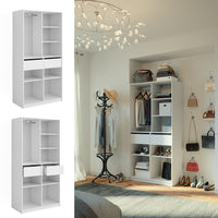 Vicco Armadio Bianco 100 x 200 cm con 2 cassetti