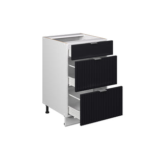 Vicco Mobiletto base per cucina Nero a righe 50 cm , PL Antracite