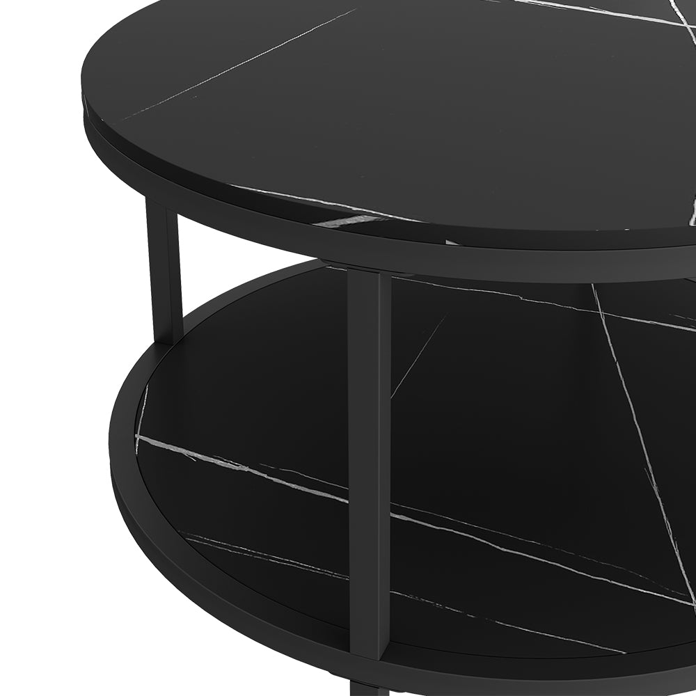 Vicco Tavolino Marmo 80 x 80 cm Rotondo