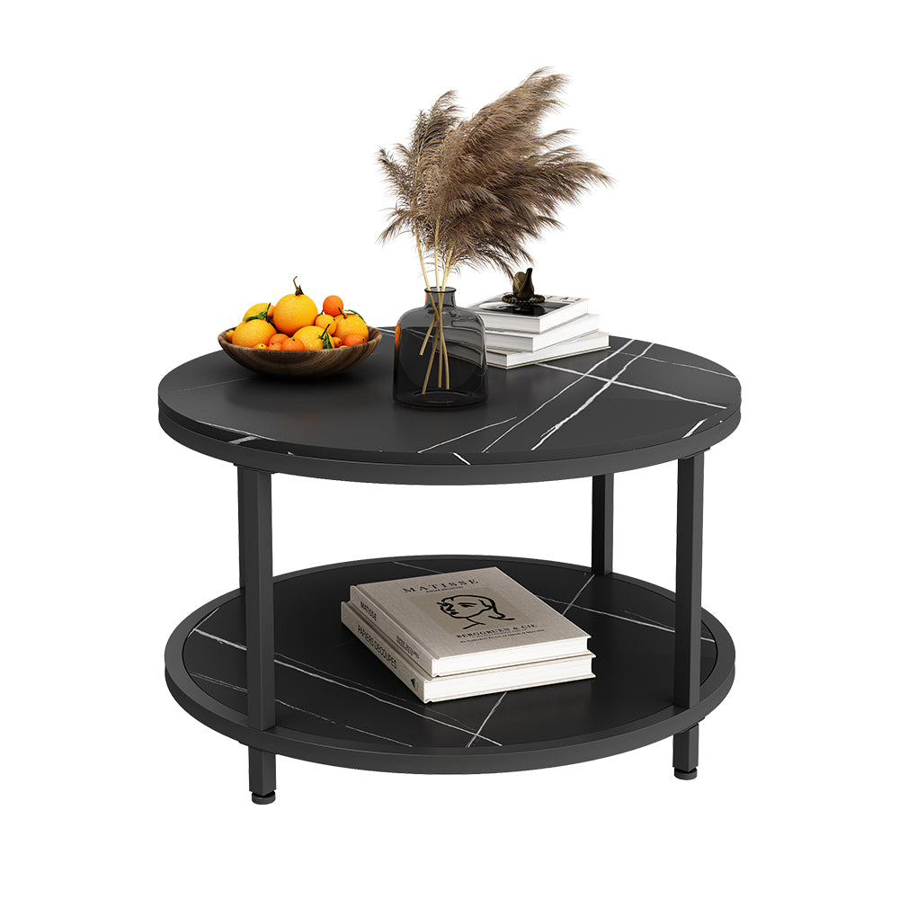 Vicco Tavolino Marmo 80 x 80 cm Rotondo