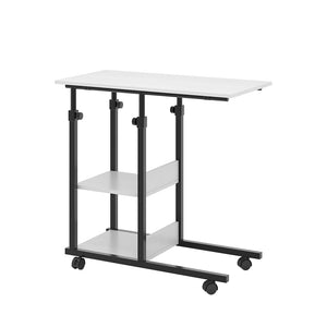 Vicco Tavolo da salotto Bianco 89 x 40 cm con rotelle