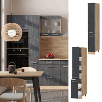 Vicco Armadio da farmacia Calcestruzzo nero 30 cm