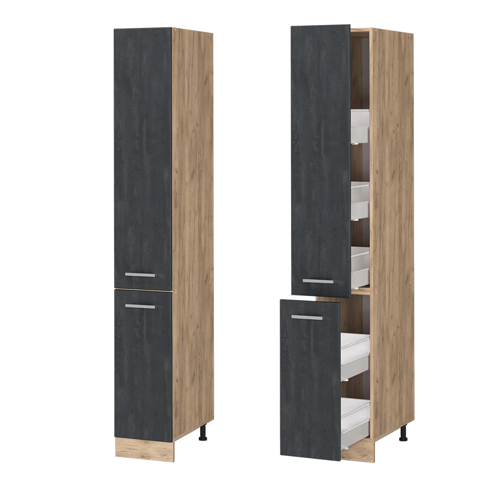 Vicco Armadio da farmacia Calcestruzzo nero 30 cm