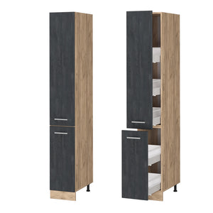 Vicco Armadio da farmacia Calcestruzzo nero 30 cm