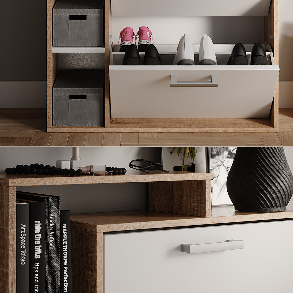 Vicco Scarpiera Sonoma 80 x 128.3 cm con 3 scomparti