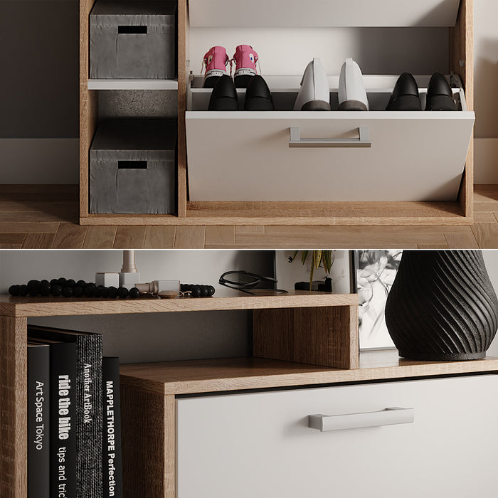 Vicco Scarpiera Sonoma 80 x 128.3 cm con 3 scomparti