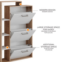 Vicco Scarpiera Sonoma 80 x 128.3 cm con 3 scomparti