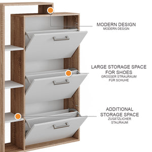 Vicco Scarpiera Sonoma 80 x 128.3 cm con 3 scomparti