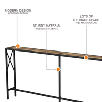Vicco Tavolo consolle Rovere rustico 174 x 77 cm