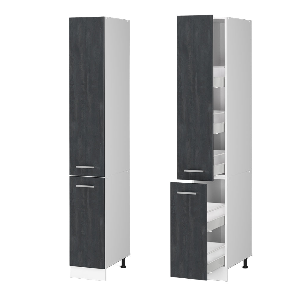 Vicco Armadio da farmacia Calcestruzzo nero 30 cm