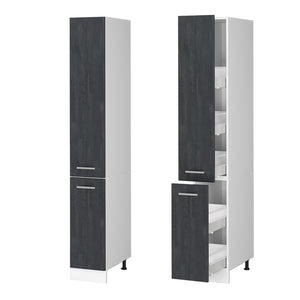 Vicco Armadio da farmacia Calcestruzzo nero 30 cm