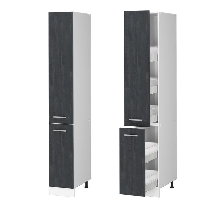 Vicco Armadio da farmacia Calcestruzzo nero 30 cm