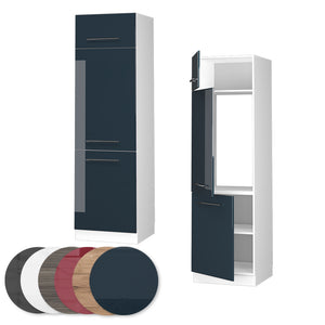 Vicco Armadio frigorifero Blu scuro lucido 60 cm