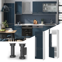 Vicco Armadio frigorifero Blu scuro lucido 60 cm