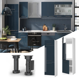 Vicco Armadio frigorifero Blu scuro lucido 60 cm