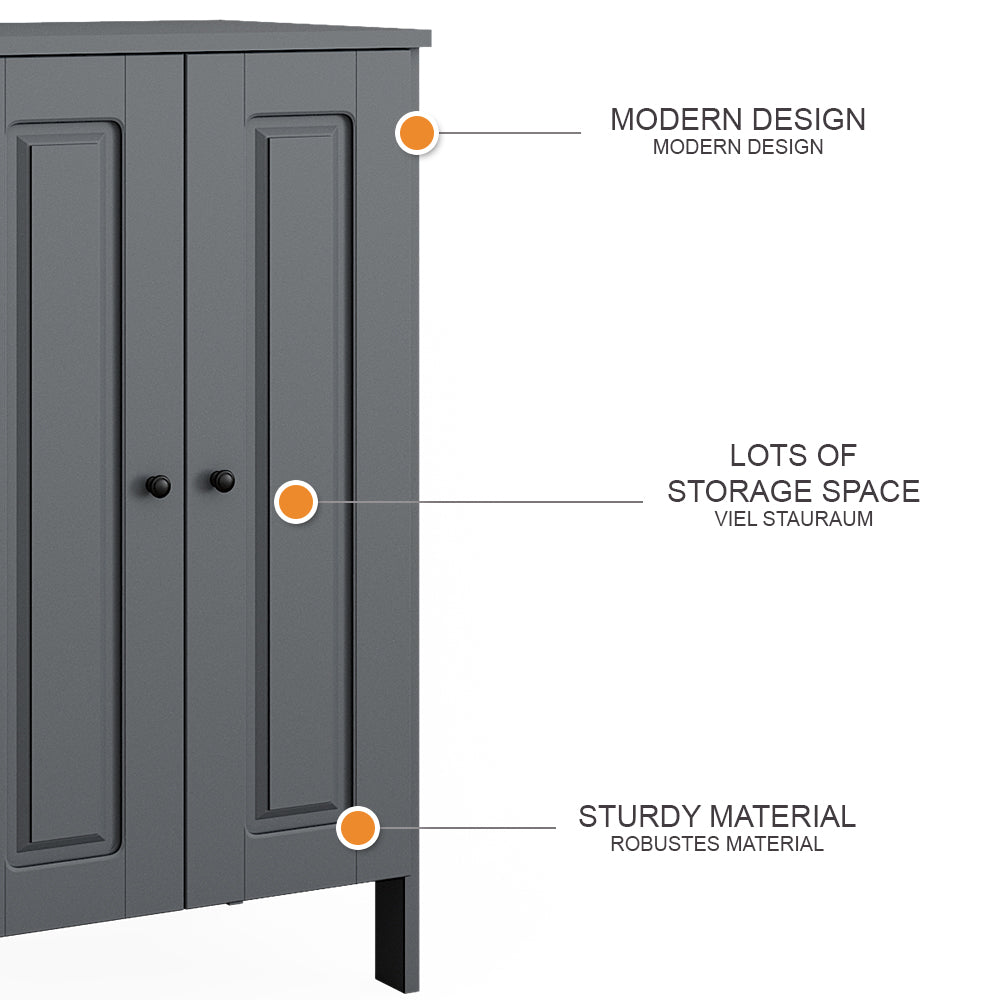Vitalispa Guardaroba per bambini Grigio 70 x 120.6 cm