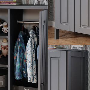 Vitalispa Guardaroba per bambini Grigio 70 x 120.6 cm