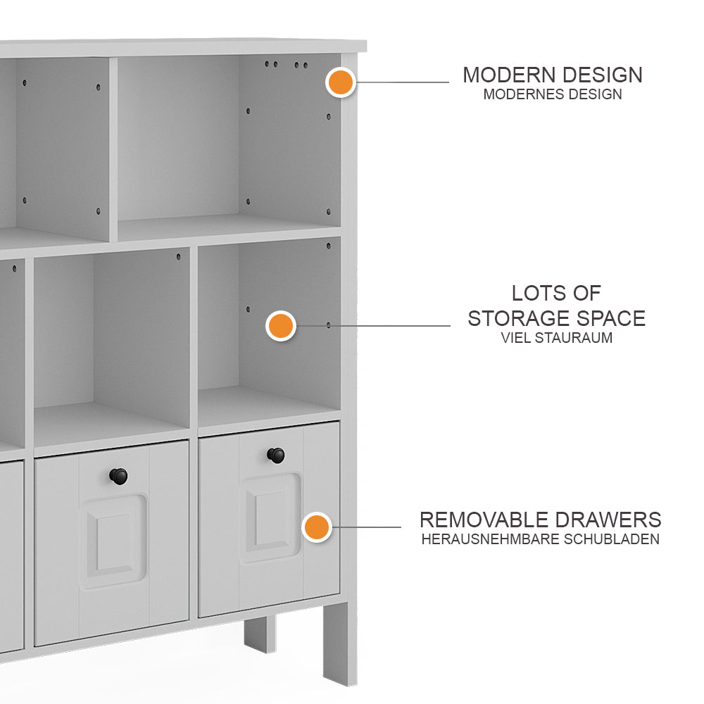 Vitalispa Libreria bambini Bianco 103.6 x 113.4 cm