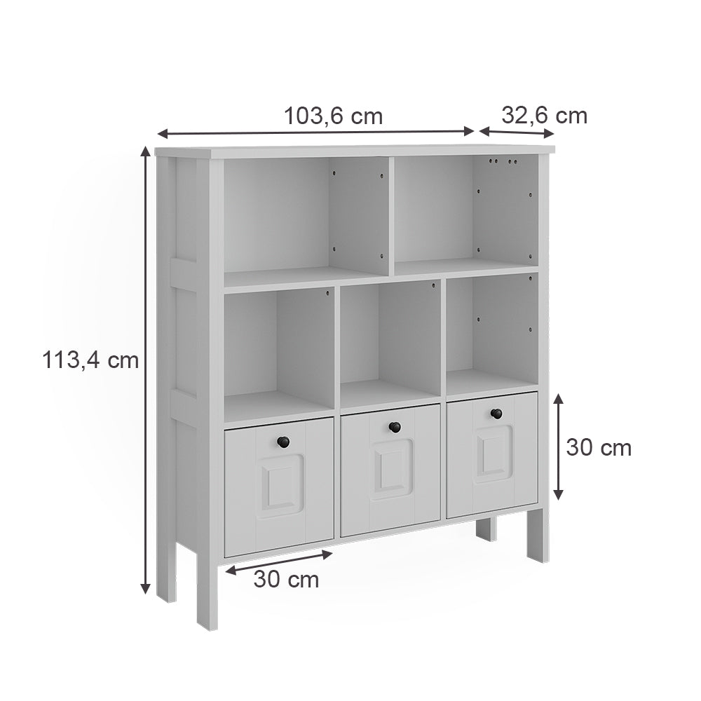 Vitalispa Libreria bambini Bianco 103.6 x 113.4 cm