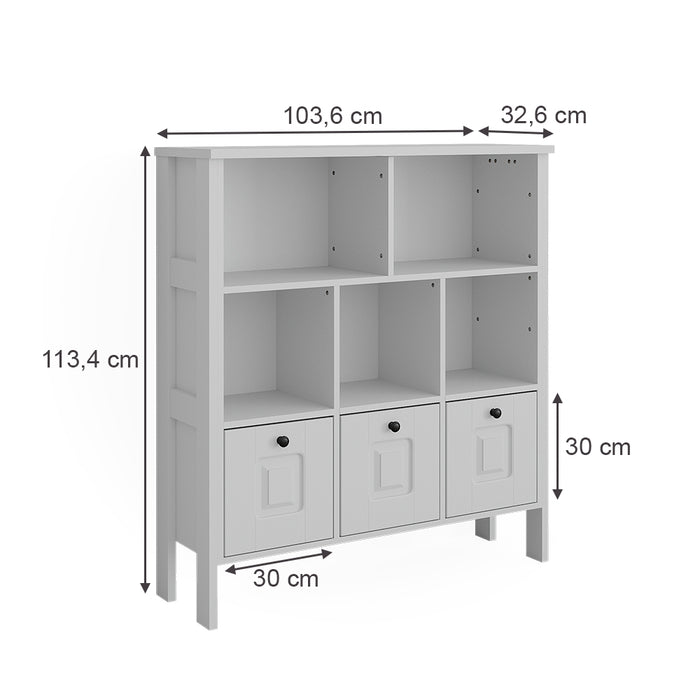 Vitalispa Libreria bambini Bianco 103.6 x 113.4 cm