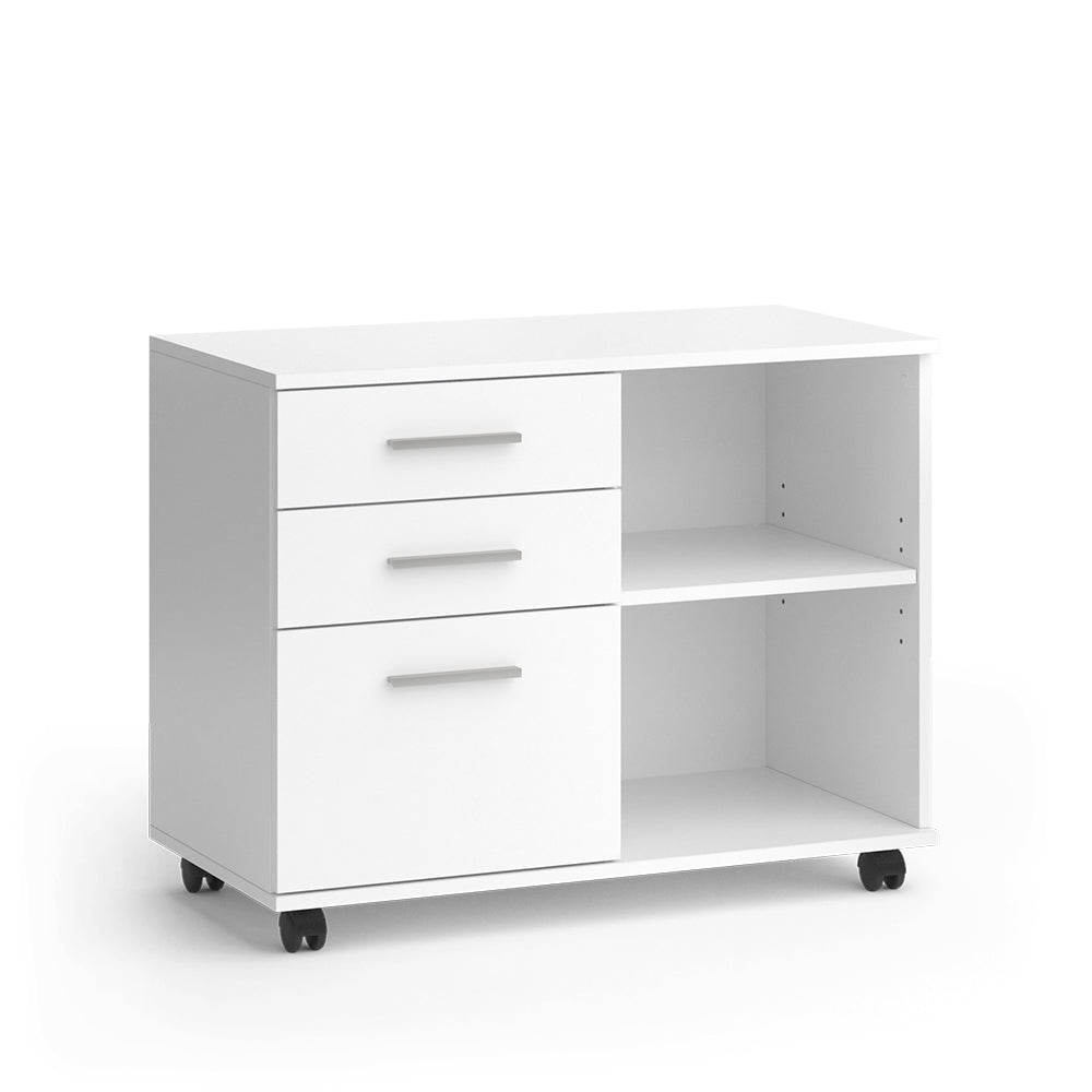 Vicco Piedistalli mobili Bianco 40 x 80 cm con 3 cassetti