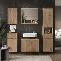 Vicco Set di mobili da bagno Quercia vichinga 5 parti