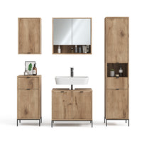 Vicco Set di mobili da bagno Quercia vichinga 5 parti