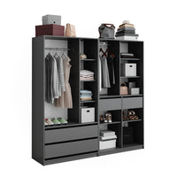 Vicco Armadio Antracite 100 x 200 cm Set di 2