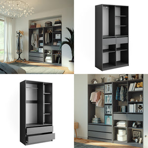 Vicco Armadio Antracite 100 x 200 cm Set di 2