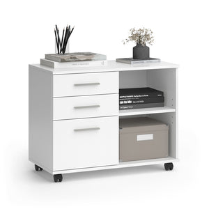 Vicco Piedistalli mobili Bianco 40 x 80 cm con 3 cassetti