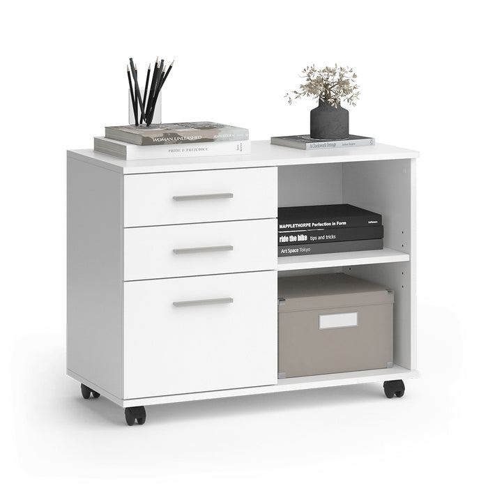 Vicco Piedistalli mobili Bianco 40 x 80 cm con 3 cassetti