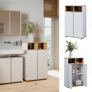 Vicco Mobiletto bagno Bianco/Artisan 60 x 97 cm con 2 porte