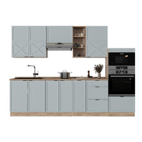 Vicco Cucina componibile Rovere blu-grigio chiaro/oro 280 cm , PL Rovere