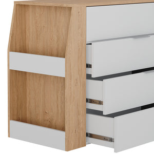 Vicco Tavolo per l'artigianato Bianco 95.5 x 80 cm pieghevole, 4 cassetti