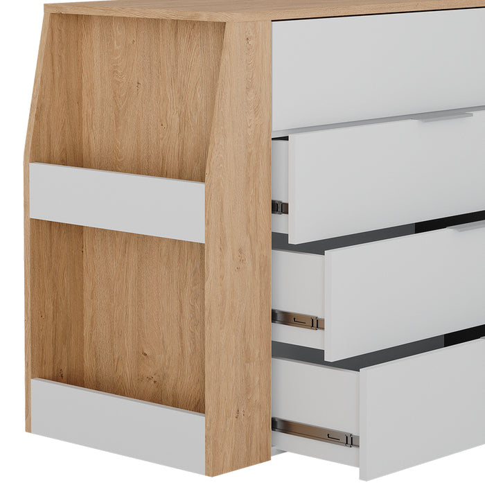 Vicco Tavolo per l'artigianato Bianco 95.5 x 80 cm pieghevole, 4 cassetti