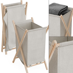 Vicco Cesto per la biancheria Beige 40 x 64 cm