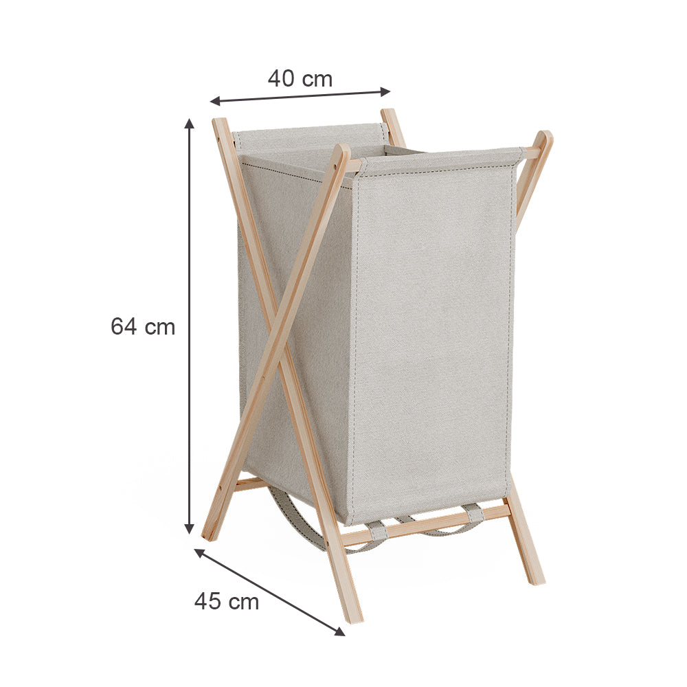 Vicco Cesto per la biancheria Beige 40 x 64 cm
