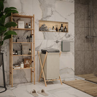 Vicco Cesto per la biancheria Beige 40 x 64 cm