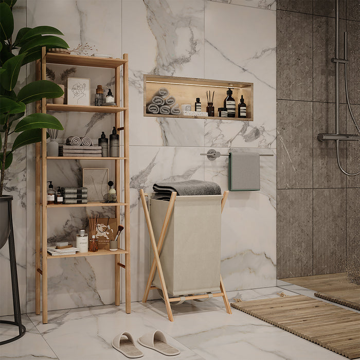 Vicco Cesto per la biancheria Beige 40 x 64 cm