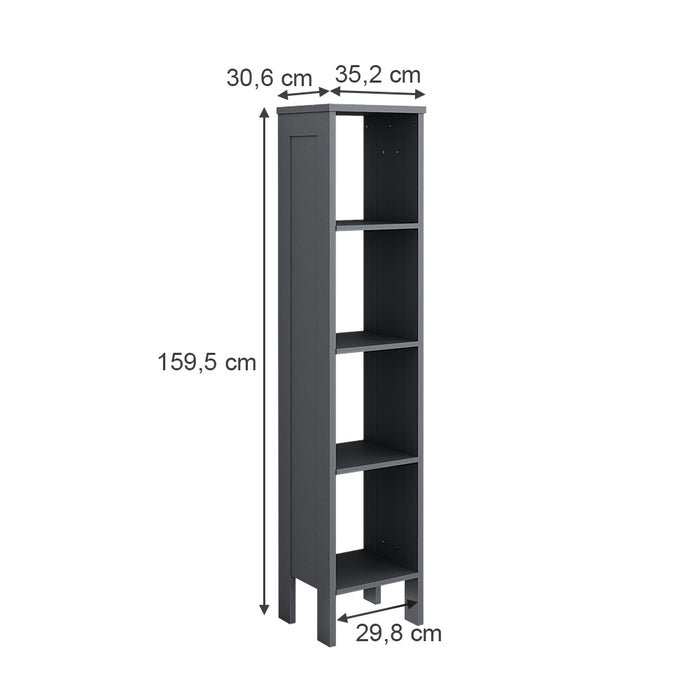 Vitalispa Scaffale per bambini Grigio 35.2 x 159.5 cm